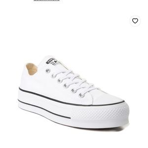 White Low Top Platform Converse